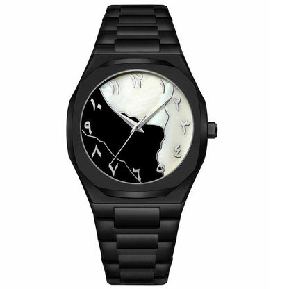 Aura Arabic Numerals Watch – Marble Style Dial with Fiber Body