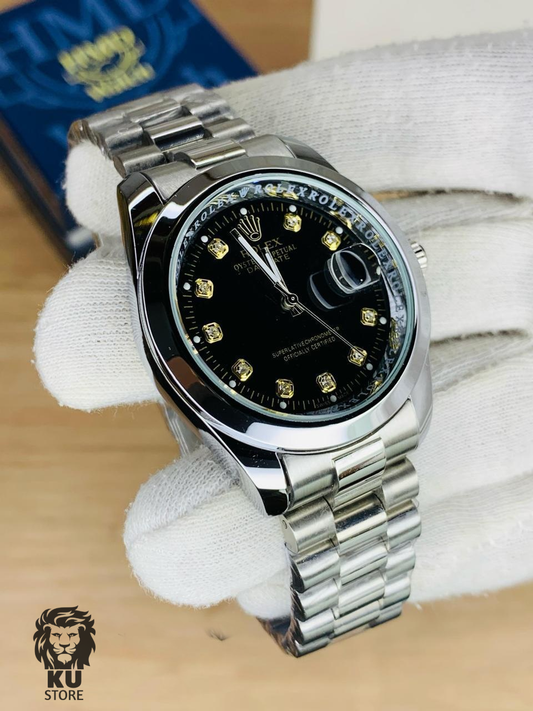 Rolex Men’s Watch | Date & Steel Chain