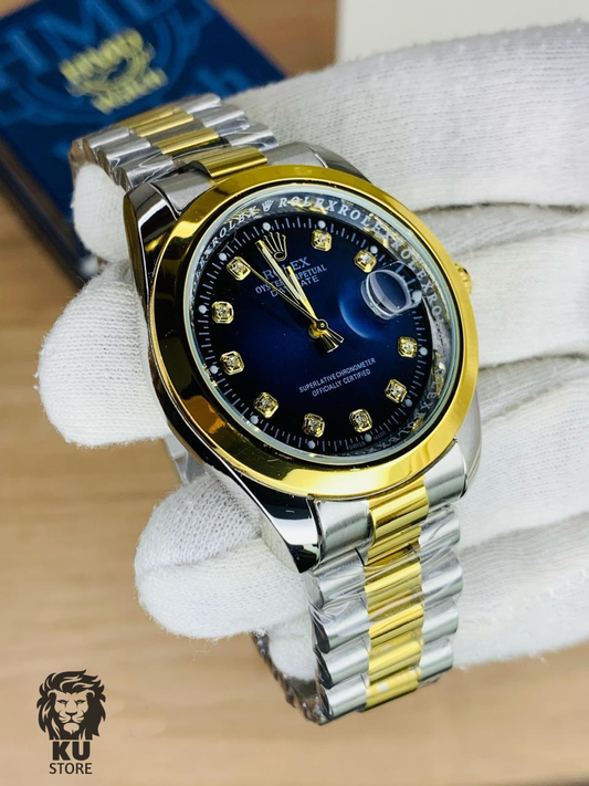 Rolex Men’s Watch | Date & Steel Chain