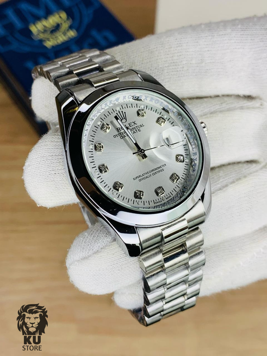 Rolex Men’s Quartz Date & Steel Chain Watch