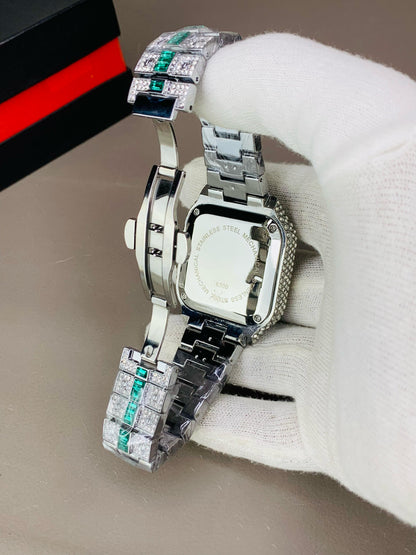 Cartier Iced-Out Classic | Silver Finish x Tiffany Blue Vibe With Date Feature