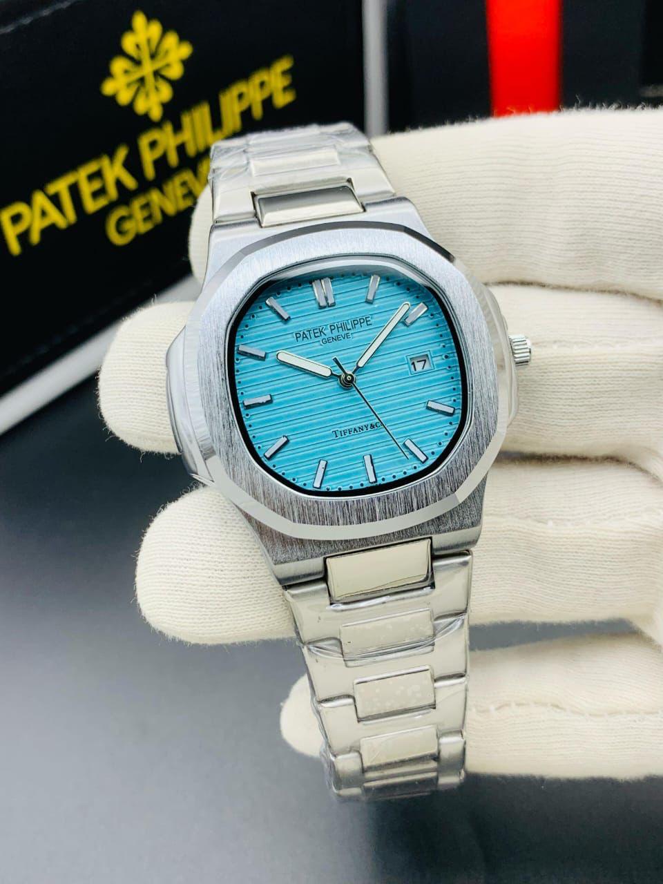 Patek Philippe Quartz Watch Sky Blue Dial Men’s Premium Timepiece