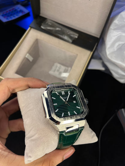 Patek Philippe Cubitus – Men's Watch | Green Dial with Date | Green Leather Strap