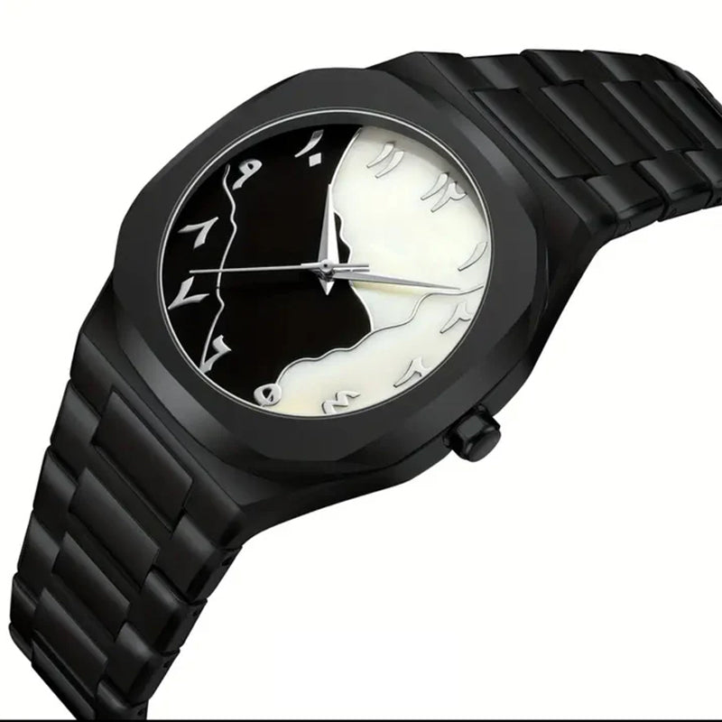 Aura Arabic Numerals Watch – Marble Style Dial with Fiber Body