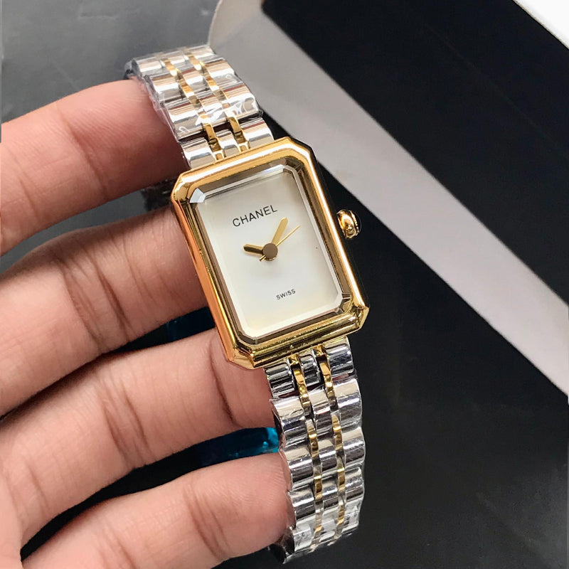 Chanel Square Women's Quartz Watch – Steel Chain & Master Lock