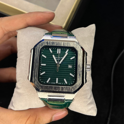 Patek Philippe Cubitus – Men's Watch | Green Dial with Date | Green Leather Strap