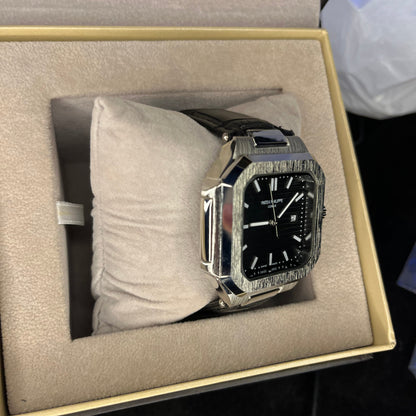 Patek Philippe Cubitus – Men's Watch | Black Dial with Date | Black Leather Strap