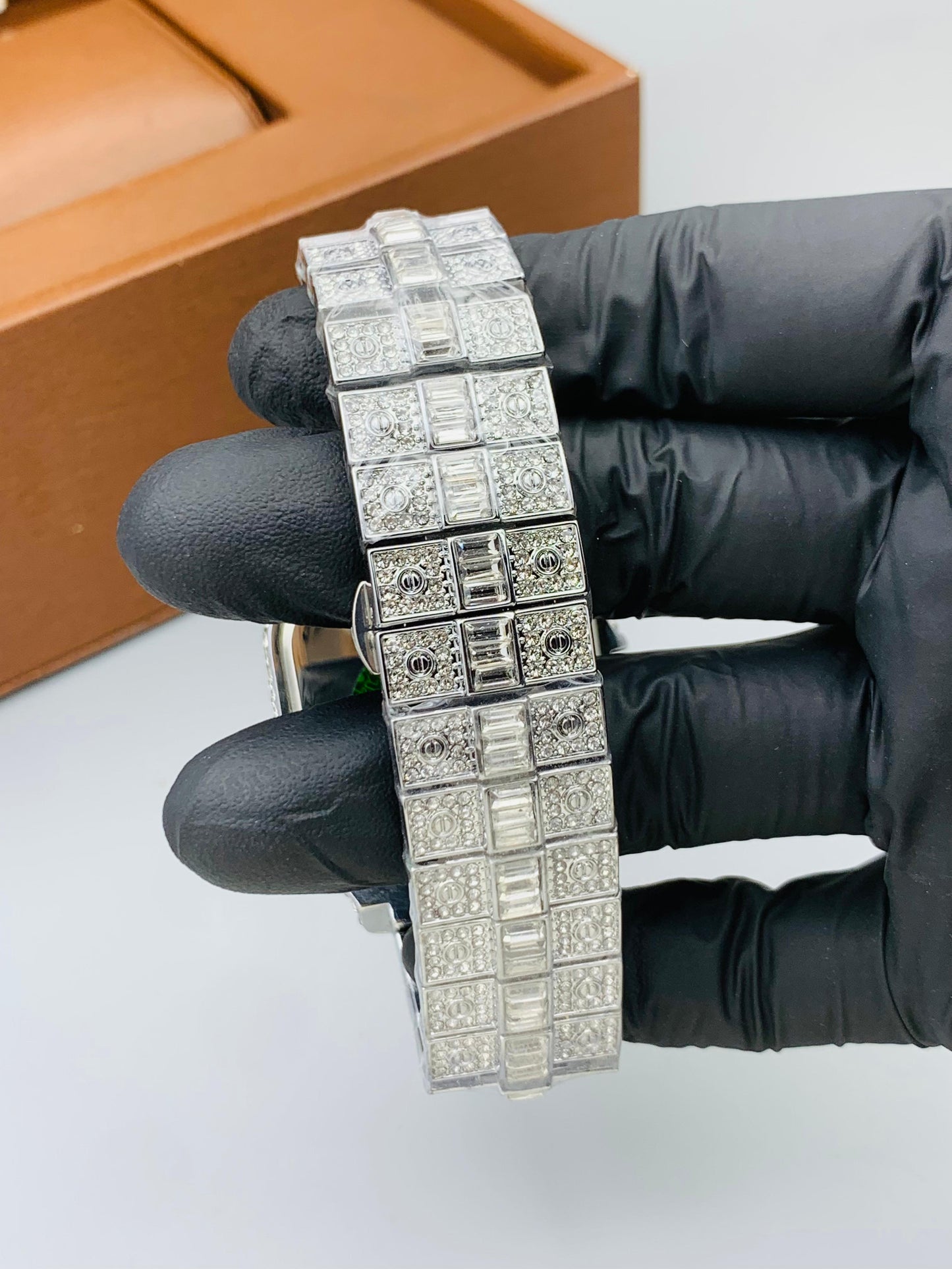 RLX Iced Out Full Stone Quartz Watch – Premium Stainless Steel | Men's Luxury Timepiece