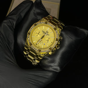 Audemars Piguet Royal Oak Full Gold Luxury Men’s Watch – Gold Dial, Date Display