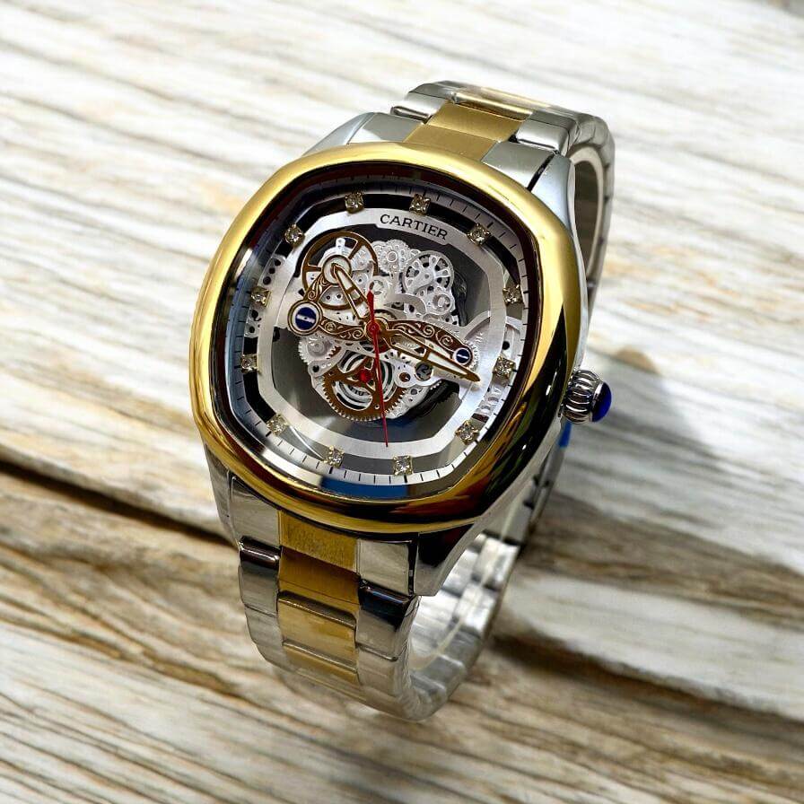 Cartier Skeleton Quartz – Men's Premium Chain Timepiece