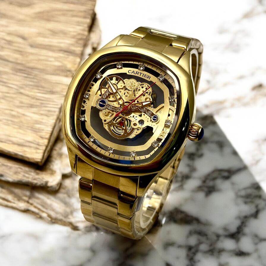 Cartier Skeleton Quartz – Men's Premium Chain Timepiece