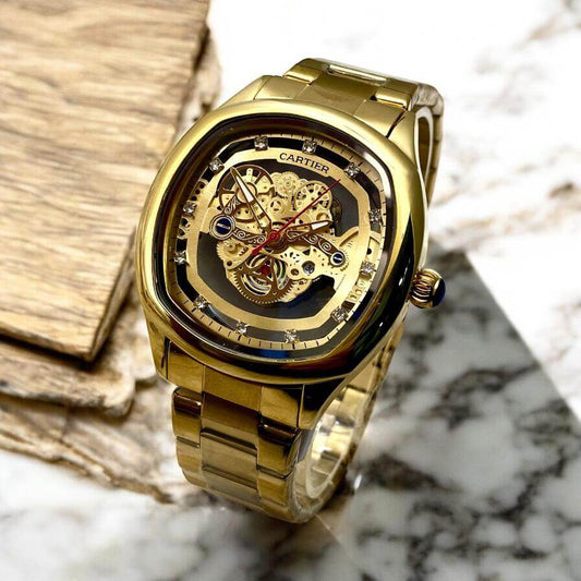 Cartier Skeleton Quartz – Men's Premium Chain Timepiece
