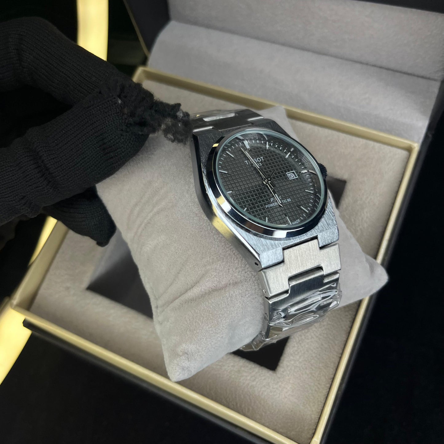 Tissot PRX 1853 Classic Men’s Quartz Stainless Steel Black Dial Watch