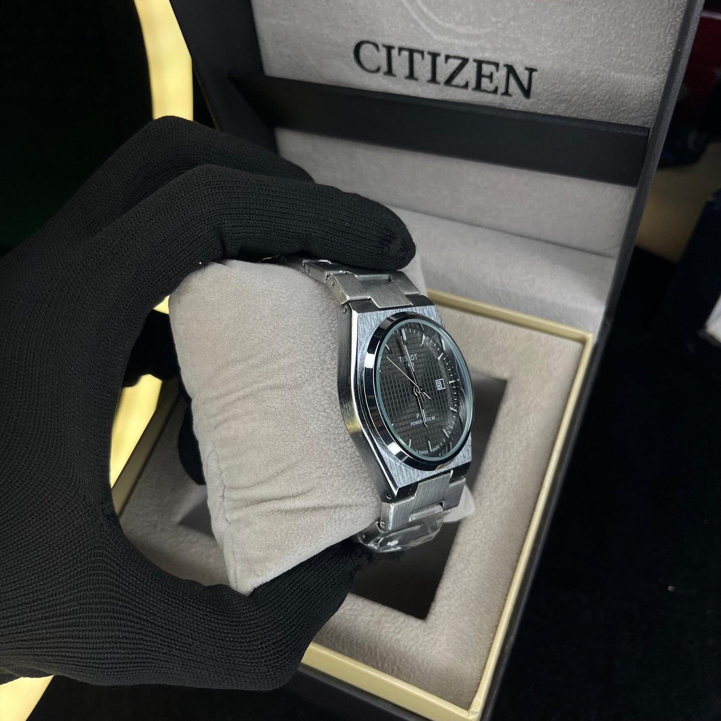 Tissot PRX 1853 Classic Men’s Quartz Stainless Steel Black Dial Watch