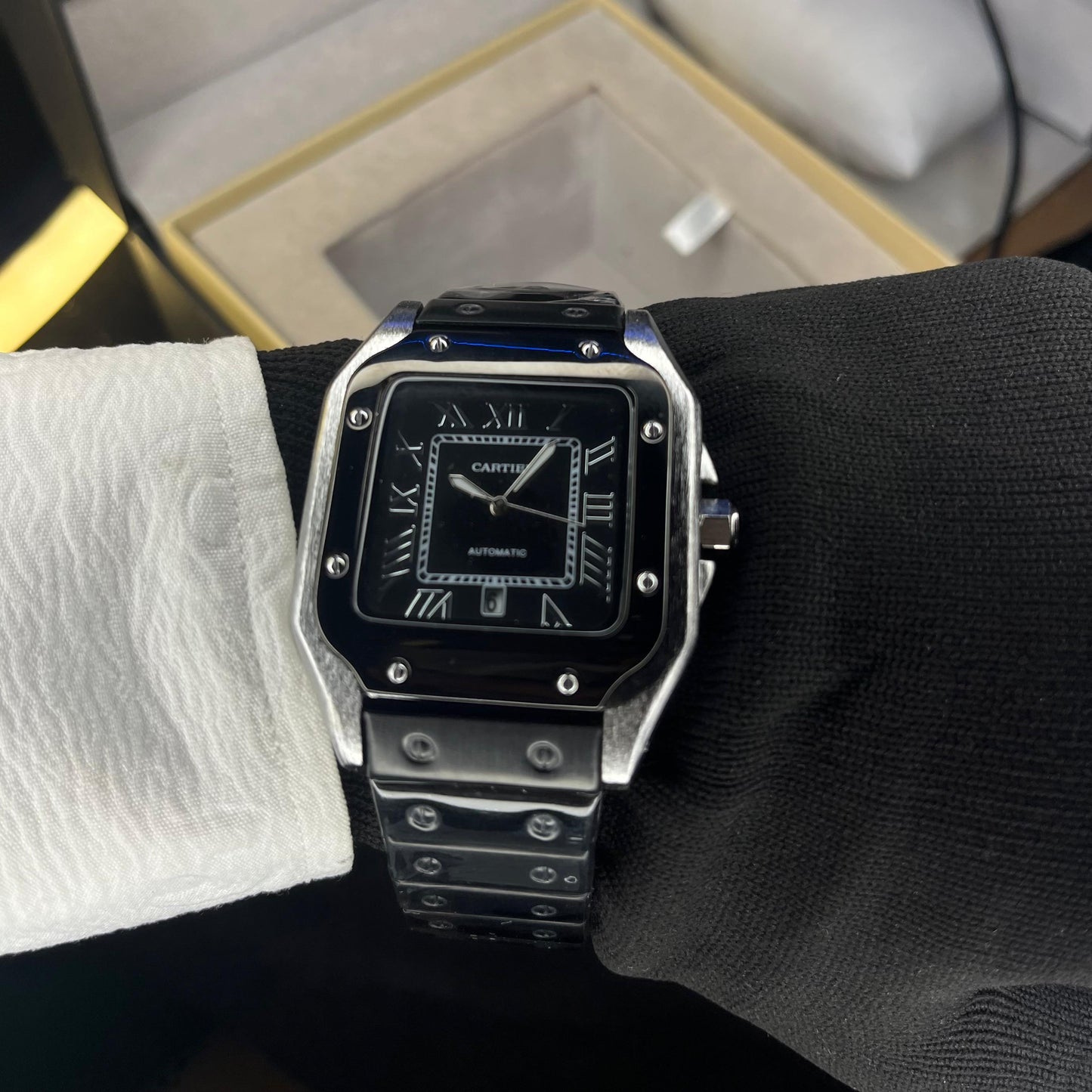 Cartier Masterclass Men's Watch Premium Grade Stainless Steel with Date Dial