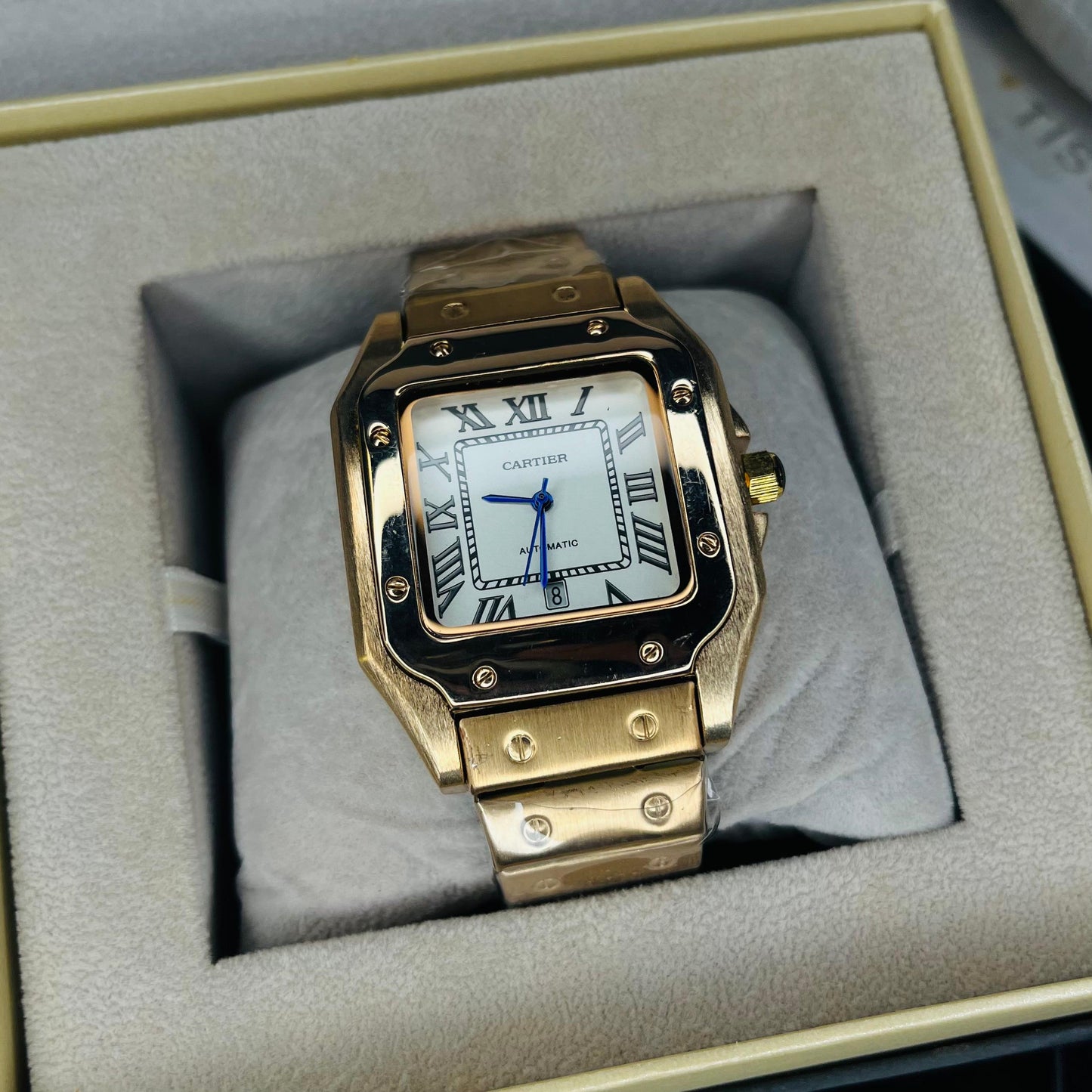 Cartier Masterclass Men's Watch – Rose Gold Chain with White Dial | Premium Edition