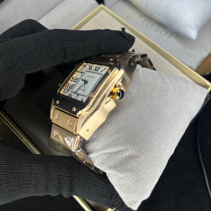 Cartier Masterclass Men's Watch – Rose Gold Chain with White Dial | Premium Edition