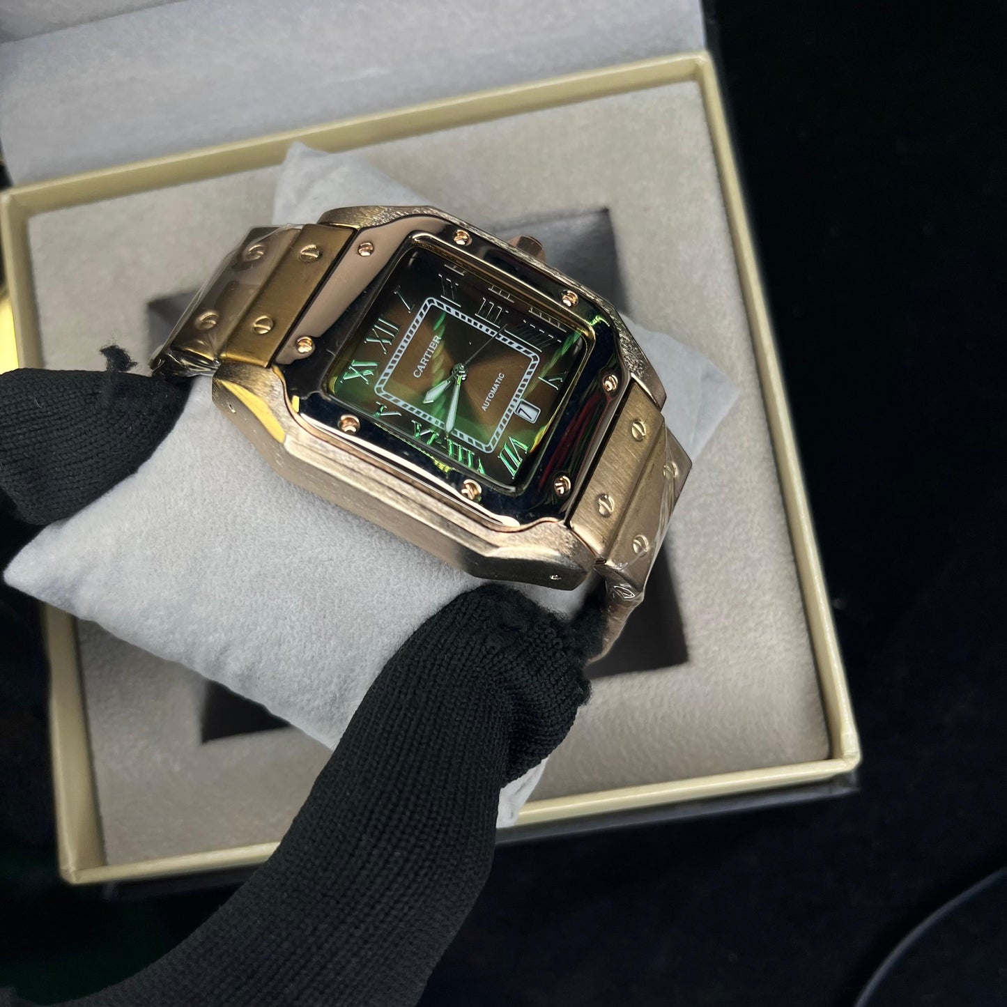 Cartier Masterclass Men's Watch – Rose Gold Chain with Brown Dial | Premium Edition