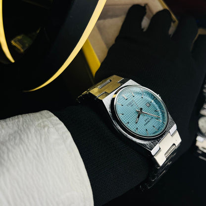 Tissot PRX Men's Quartz Silver Chain Tiffany Blue Dial  Premium 40MM Watch