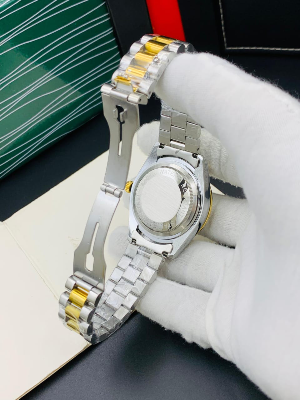 RLX AAA Signature Watch for Men – Two-Tone Chain | Elegant Date Dial