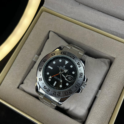 RLX Explorer II Men’s Watch – Black Dial | Date Function & Rotating Bezel