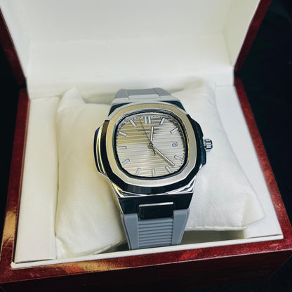 Universe Point – Patek Philippe Style Men’s Quartz Watch | Silicone Strap | Premium Finish