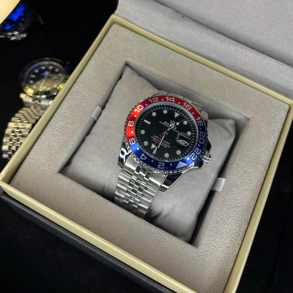 RLX GMT Master | 40mm Stainless Steel | Pepsi Bezel on Jubilee Chain