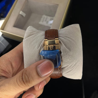RLX Daytona – Men's Watch | Black Dial with Date | Brown Leather Strap