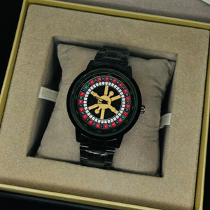 Casino Roulette Men’s Watch – Rotating Dial | Premium Stainless Steel