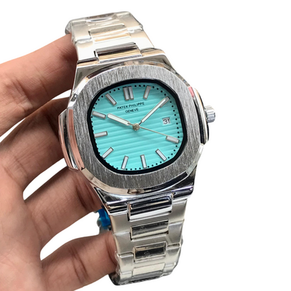 Patek Philippe Genève Quartz Men's Stainless Steel Watch