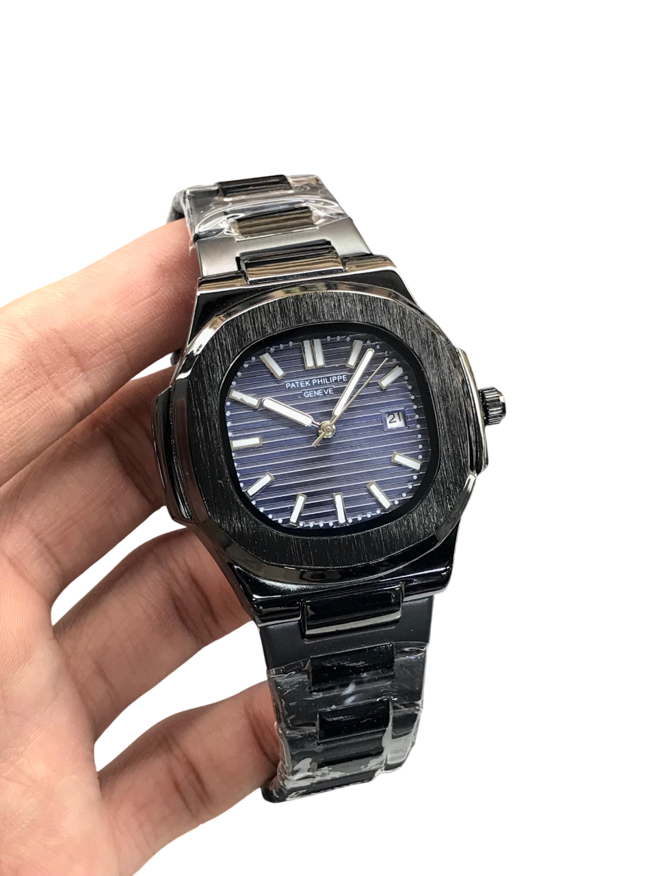 Patek Philippe Genève Quartz Men's Stainless Steel Watch