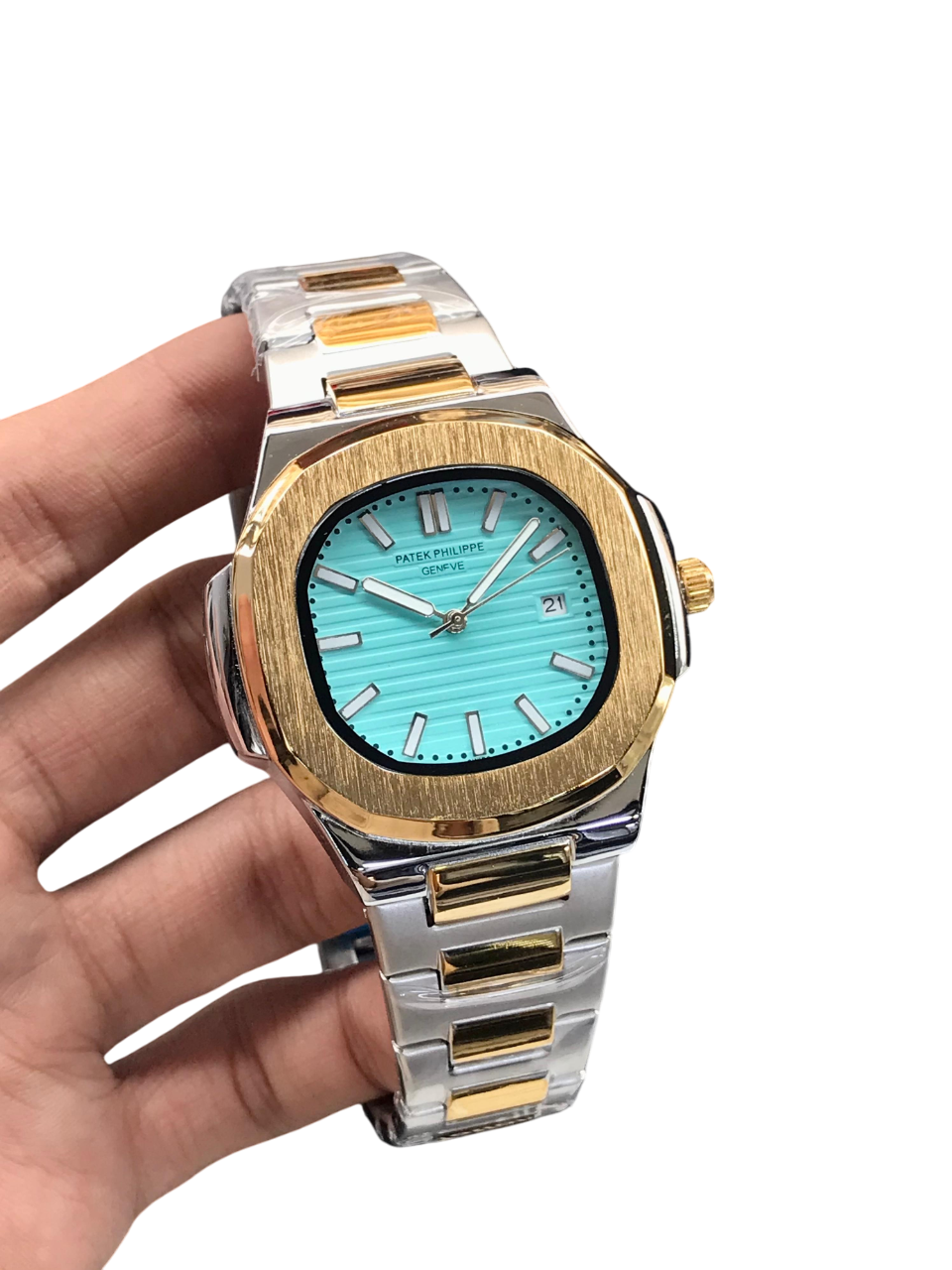Patek Philippe Genève Quartz Men's Stainless Steel Watch