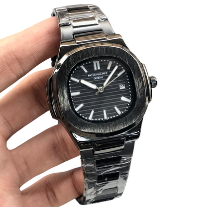Patek Philippe Genève Quartz Men's Stainless Steel Watch