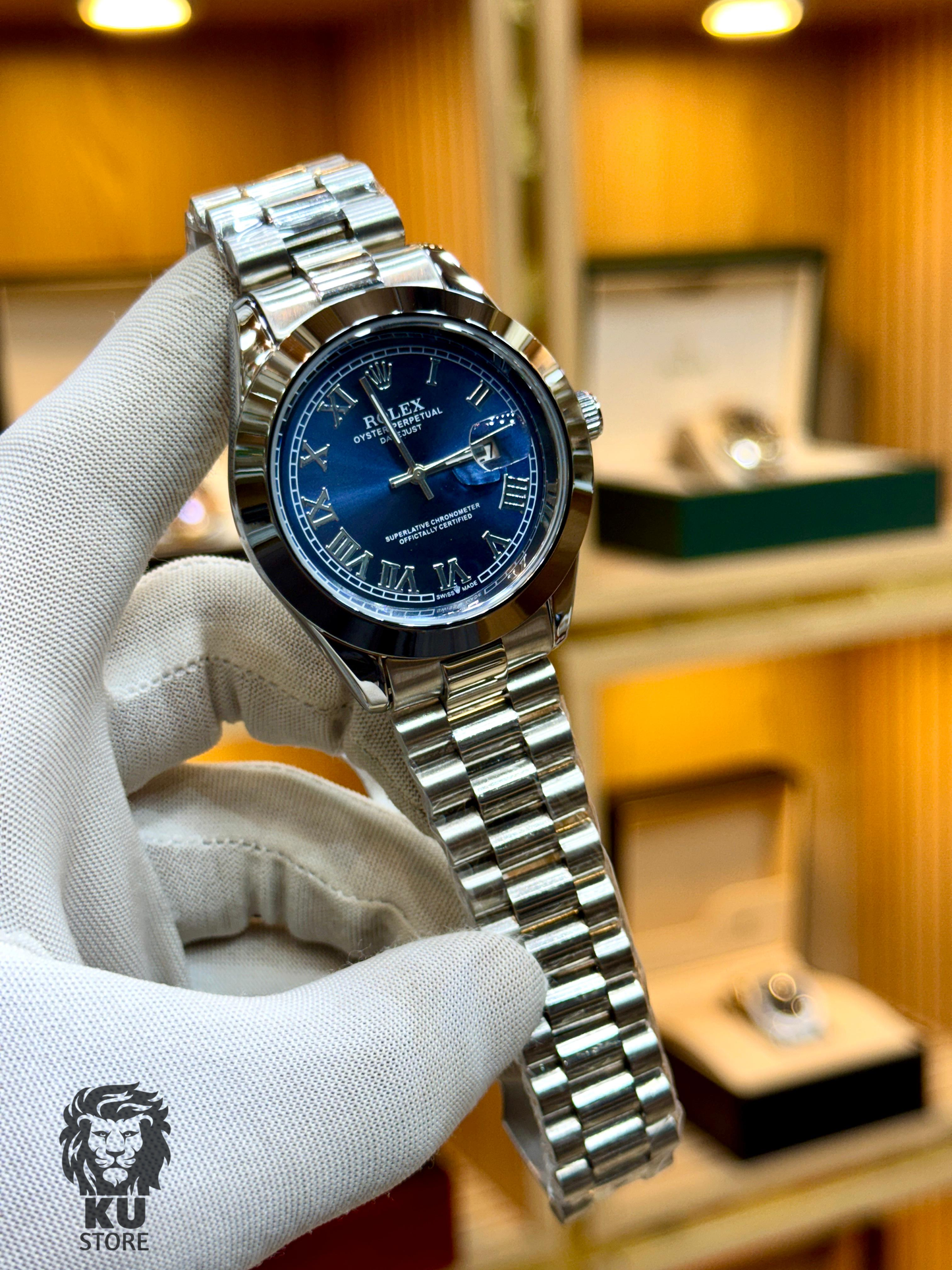 ROLEX Quartz Watch Date Function & Taj Lock Premium Finish