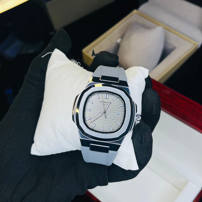 Universe Point – Patek Philippe Style Men’s Quartz Watch | Silicone Strap | Premium Finish