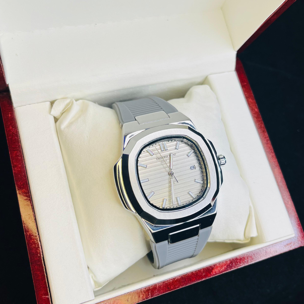 Universe Point – Patek Philippe Style Men’s Quartz Watch | Silicone Strap | Premium Finish