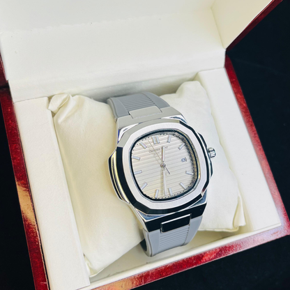 Universe Point – Patek Philippe Style Men’s Quartz Watch | Silicone Strap | Premium Finish