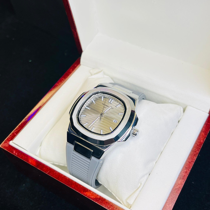 Universe Point – Patek Philippe Style Men’s Quartz Watch | Silicone Strap | Premium Finish